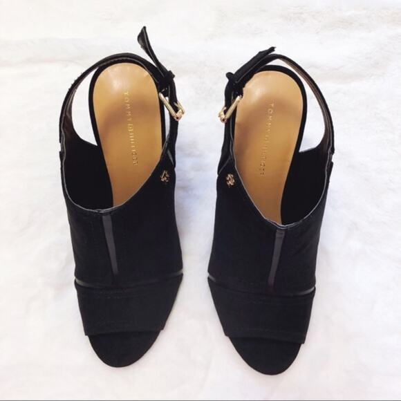 Tommy Hilfiger Black Block-Heel Dress Sandal - Picture 6 of 7